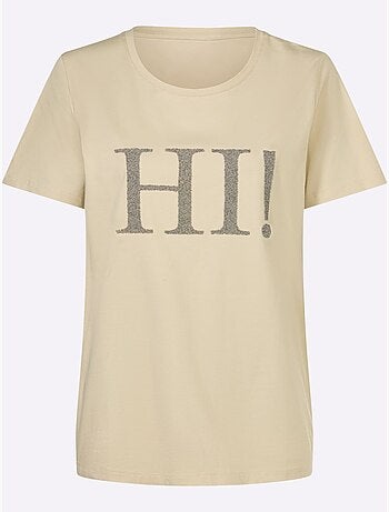 T-shirt perles fantaisie - taille standard - helline