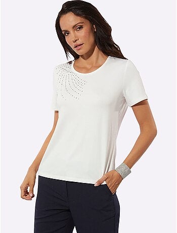 T-shirt Petites Pierres Brillantes Fantaisie - Taille Standard - Helline