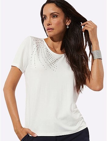 T-shirt Petites Pierres Brillantes Fantaisie - Taille Standard - Helline