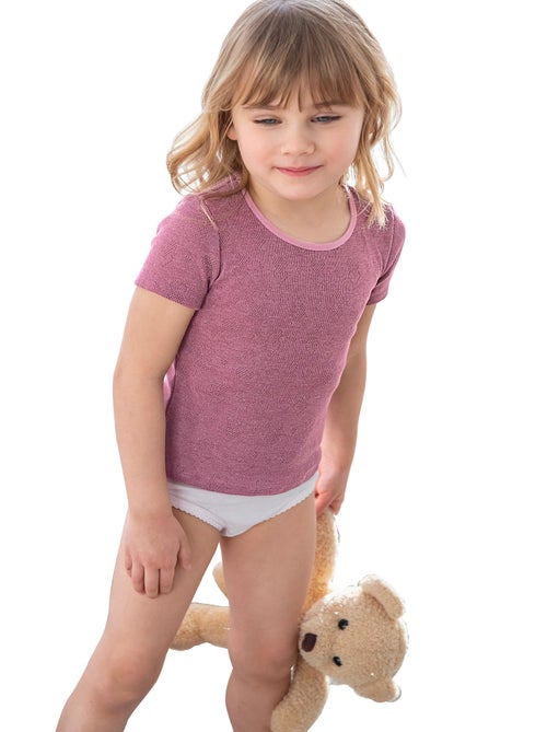 T-shirt Petits Coeurs fille Thermolactyl - Damart - Kiabi