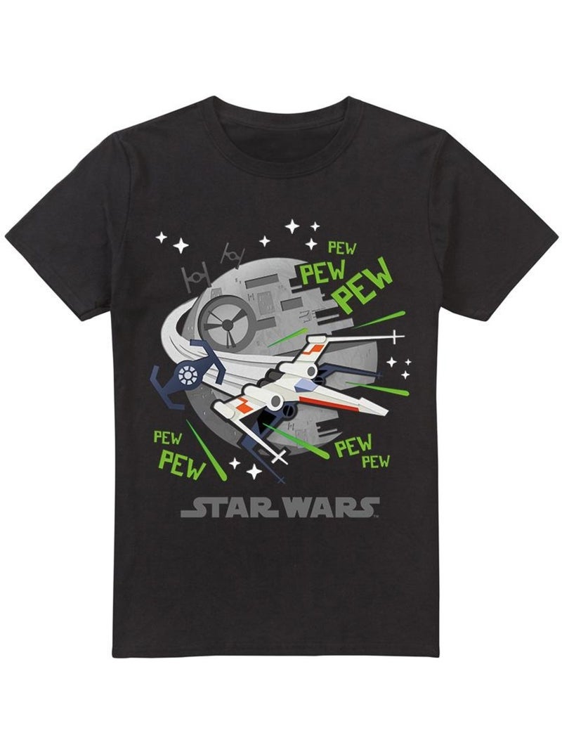 T-shirt pew pew - la guerre des étoiles Noir - Kiabi