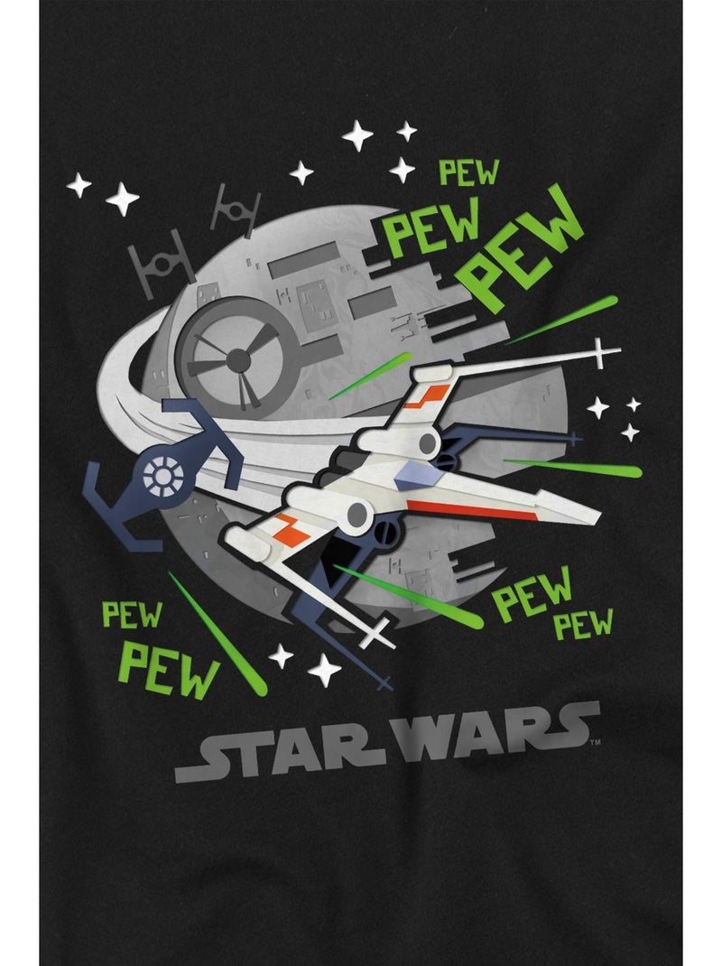 T-shirt pew pew - la guerre des étoiles Noir - Kiabi