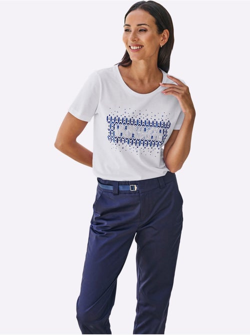 T-shirt Pierres Brillantes Fantaisie - Taille Standard - helline - Kiabi