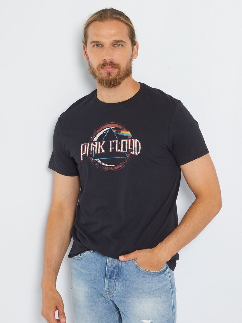 T-shirt 'Pink Floyd' en jersey noir - Kiabi