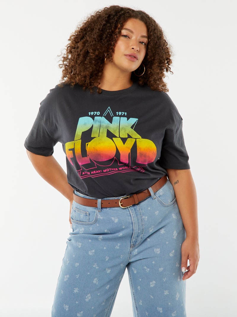 T-shirt 'Pink Floyd' manches courtes NOIR - Kiabi