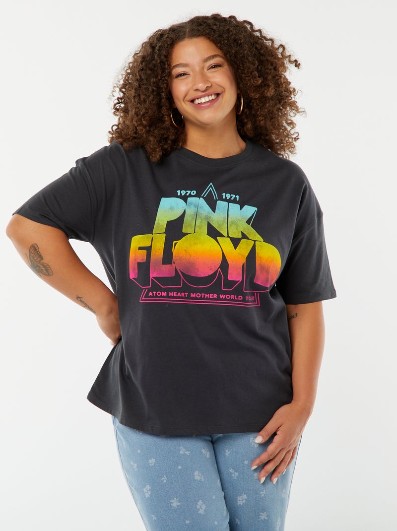 T-shirt 'Pink Floyd' manches courtes NOIR - Kiabi
