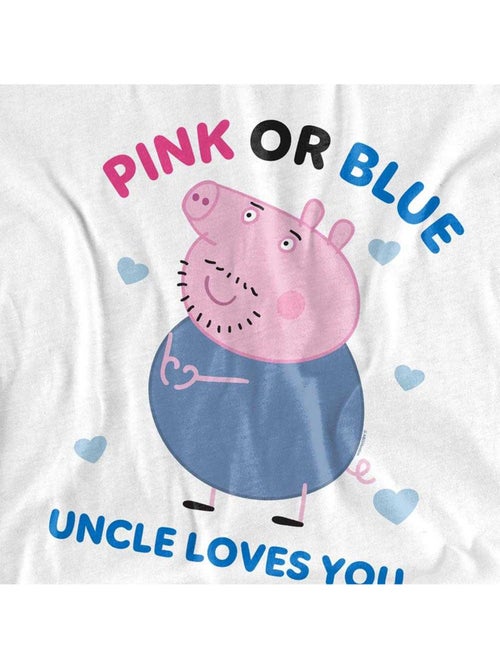 T-shirt pink or blue uncle pig loves you - peppa pig (oncle pig) - Kiabi
