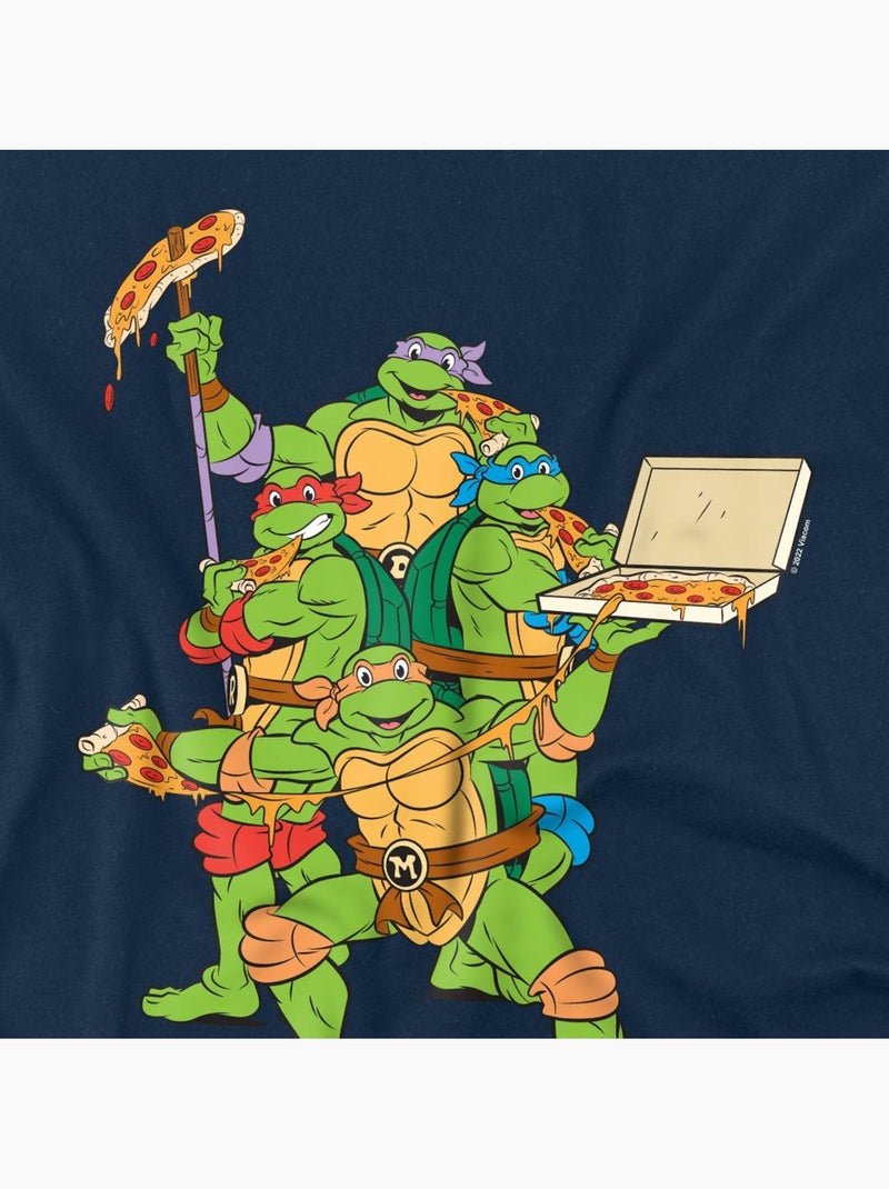 T-shirt pizza party - les tortues ninja Bleu marine - Kiabi