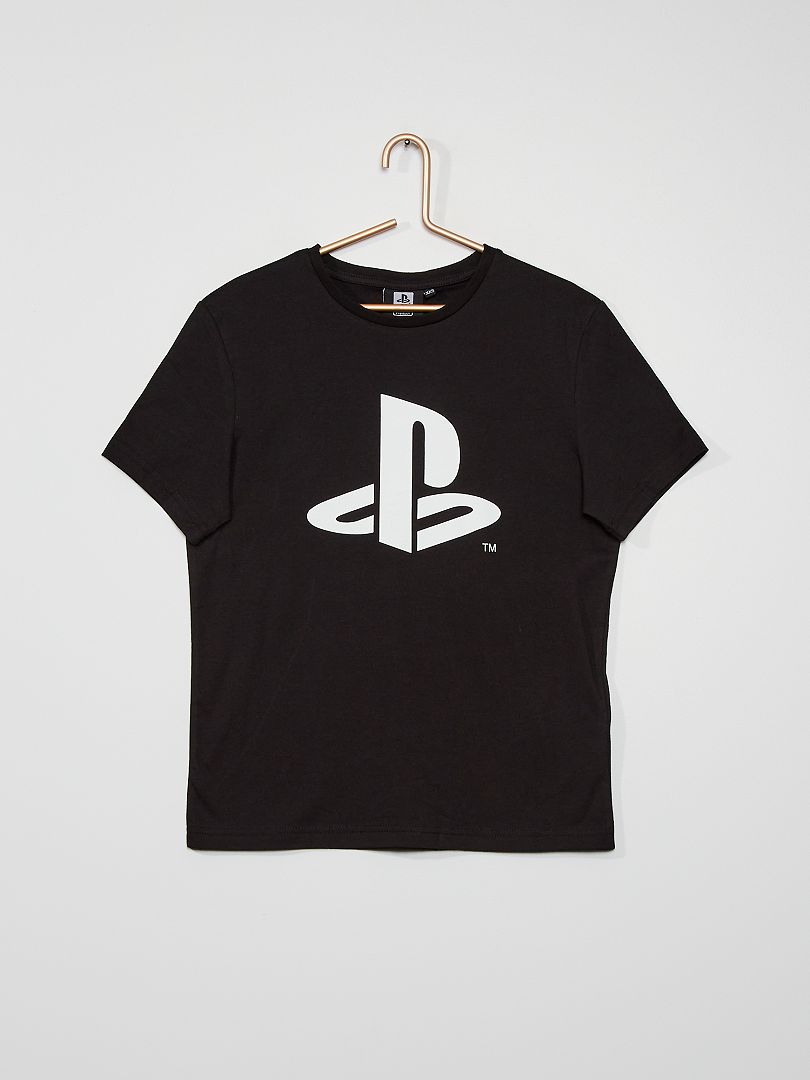 T-shirt 'Play Station' noir - Kiabi