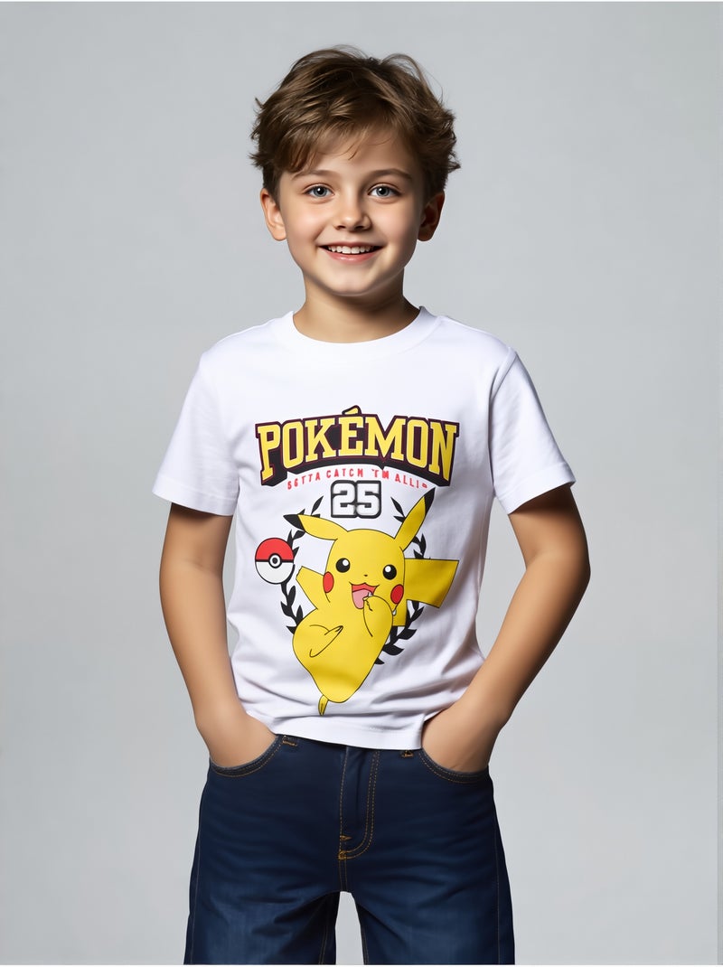 T-shirt Pokémon  | Licence Officielle Blanc - Kiabi