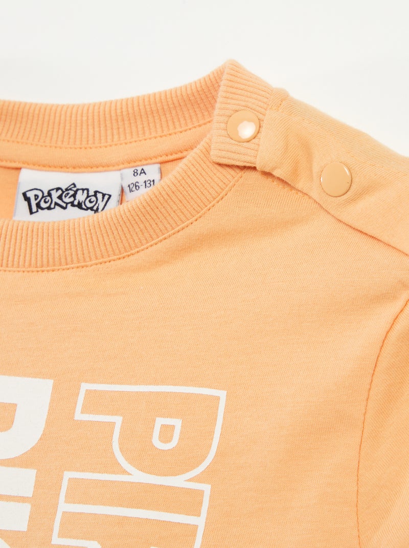 T-shirt 'Pokémon' manches courtes - collection facile à enfiler ORANGE - Kiabi
