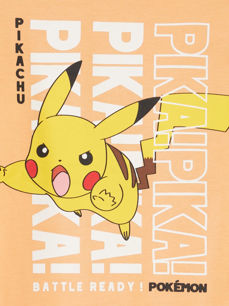 T-shirt 'Pokémon' manches courtes - collection facile à enfiler ORANGE - Kiabi