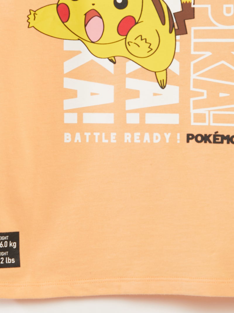 T-shirt 'Pokémon' manches courtes - collection facile à enfiler ORANGE - Kiabi