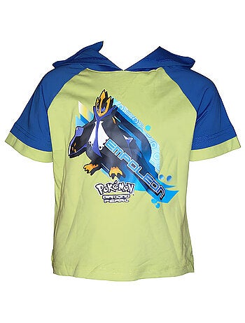 T-shirt Pokémon vert à capuche