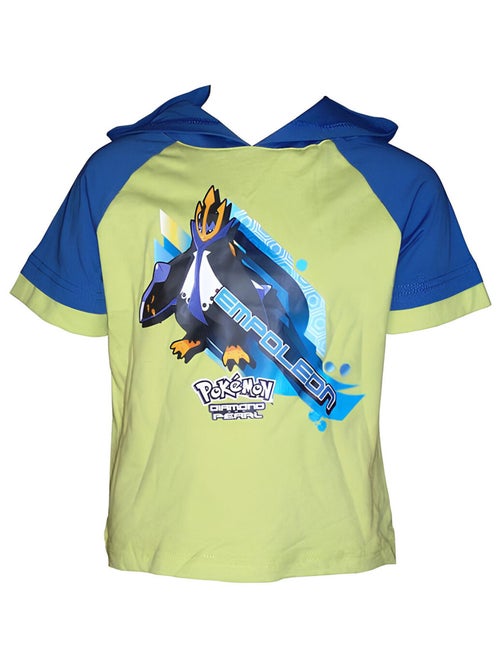 T-shirt Pokémon vert à capuche - Kiabi