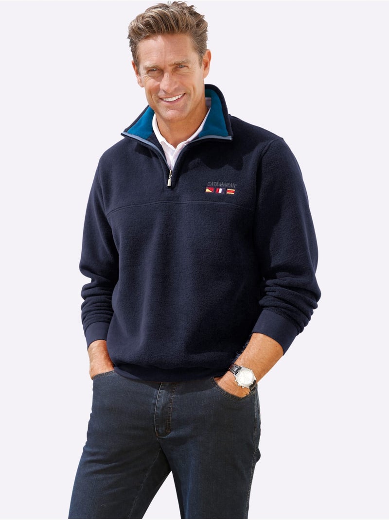 T-shirt Polaire Qualité Polaire Douce - Taille Standard - Witt Bleu marine - Kiabi