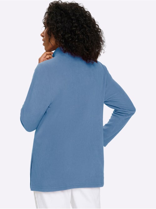 T-shirt polaire superbe broderie florale - taille standard - moda vilona - Kiabi T-shirt polaire superbe broderie florale - taille standard - moda vilona - Kiabi