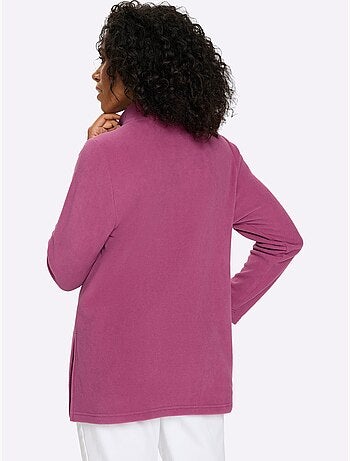 T-shirt polaire superbe broderie florale - taille standard - moda vilona