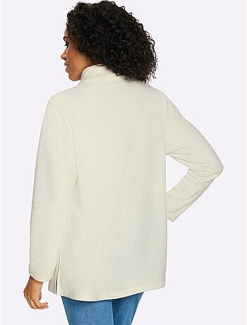 T-shirt polaire superbe broderie florale - taille standard - moda vilona