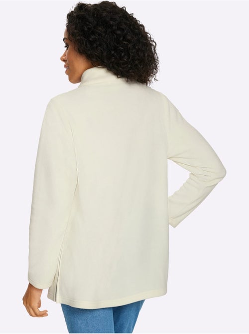T-shirt polaire superbe broderie florale - taille standard - moda vilona - Kiabi
