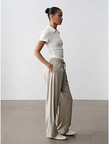 T-shirt Polo Court Femme, Coupe Slim