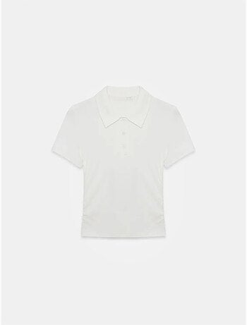 T-shirt Polo Court Femme, Coupe Slim