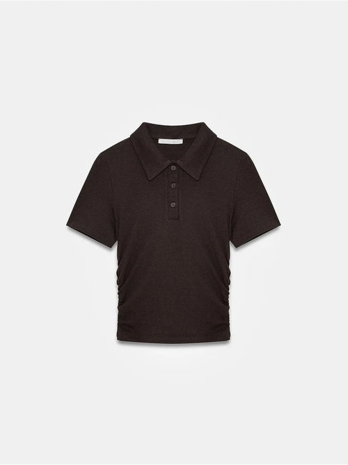 T-shirt polo court femme, coupe slim dilvin - Kiabi