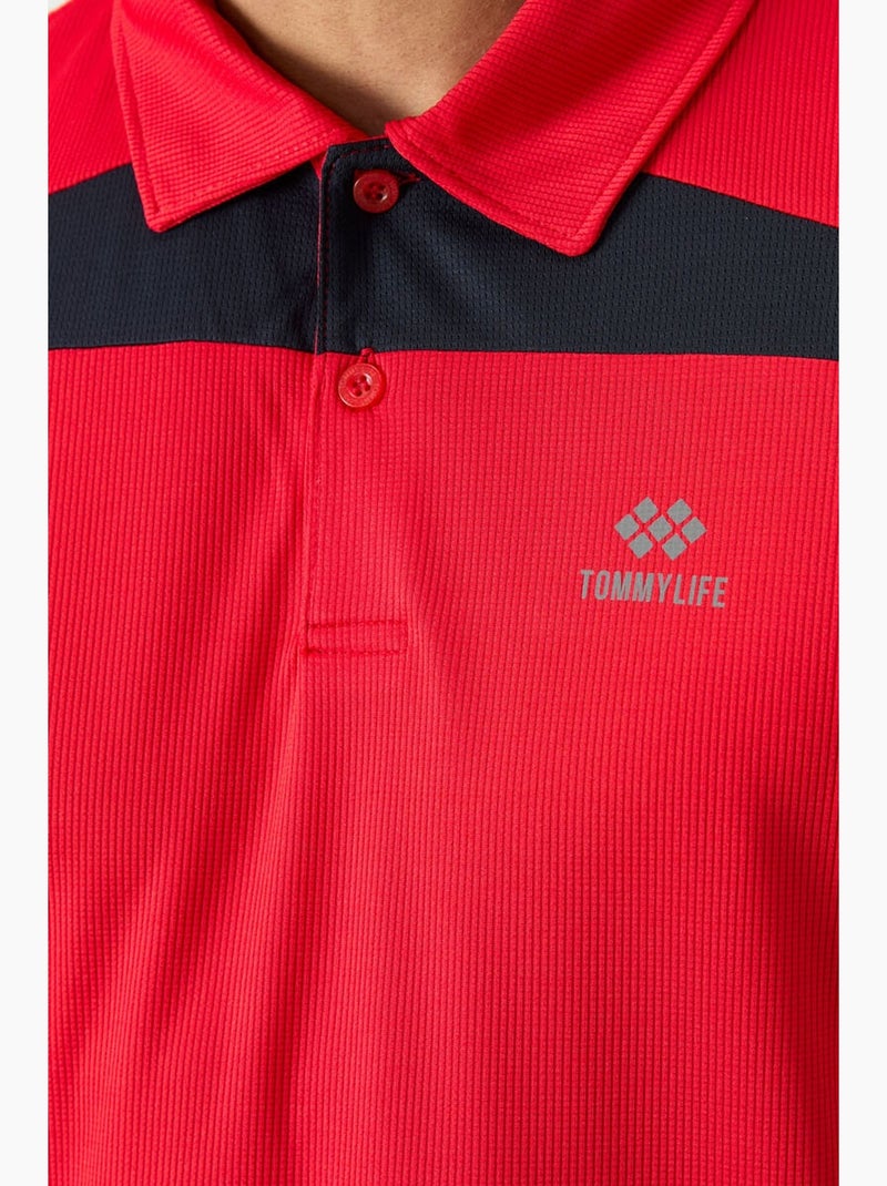 T-shirt polo homme à blocs de couleur tommy Rouge - Kiabi