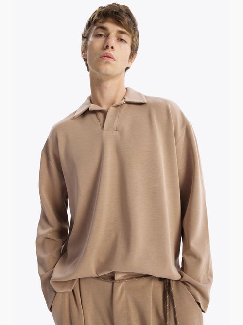 T-shirt polo homme à manches longues, coupe ample giesto - Kiabi T-shirt polo homme à manches longues, coupe ample giesto - Kiabi