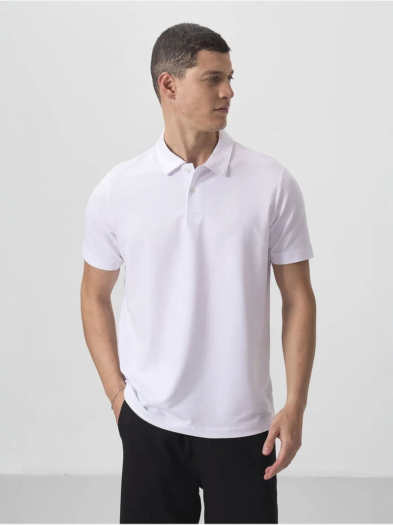 T-shirt polo homme en coton et élasthanne tommy Blanc - Kiabi