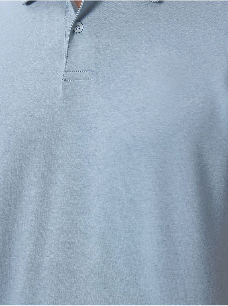 T-shirt polo homme en coton et élasthanne tommy Bleu ciel - Kiabi