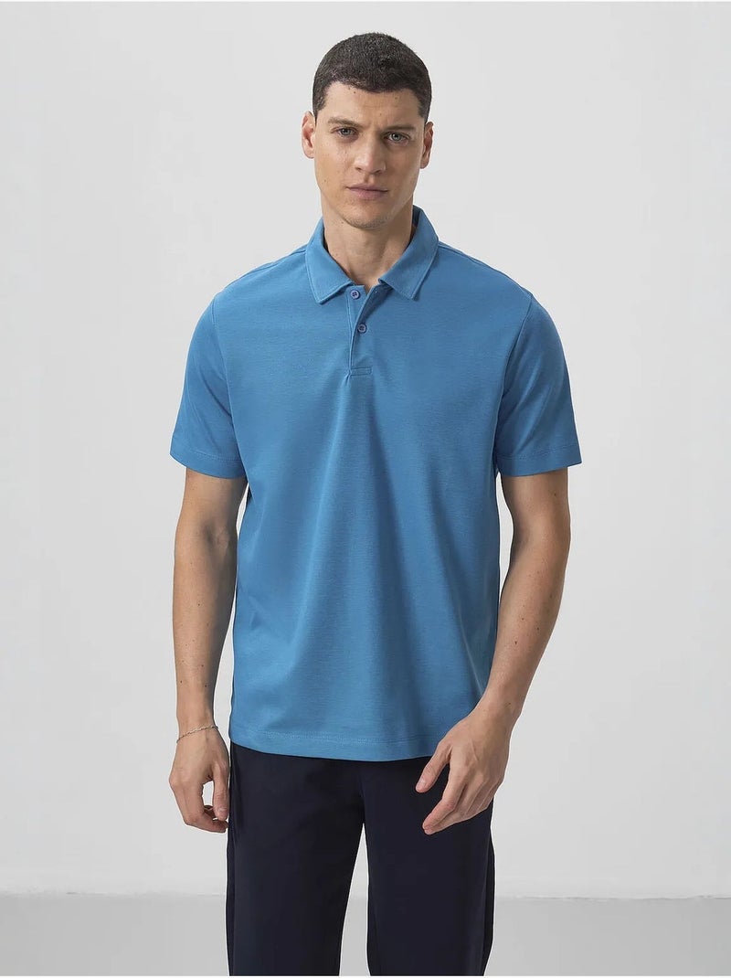 T-shirt polo homme en coton et élasthanne tommy Bleu électrique - Kiabi