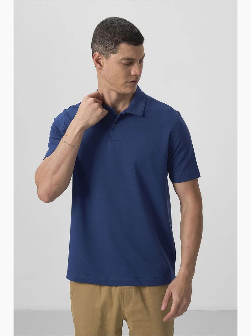 T-shirt polo homme en coton et élasthanne tommy Bleu foncé - Kiabi