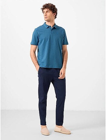 T-shirt polo homme en coton et élasthanne tommy