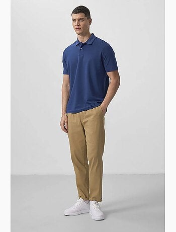 T-shirt polo homme en coton et élasthanne tommy