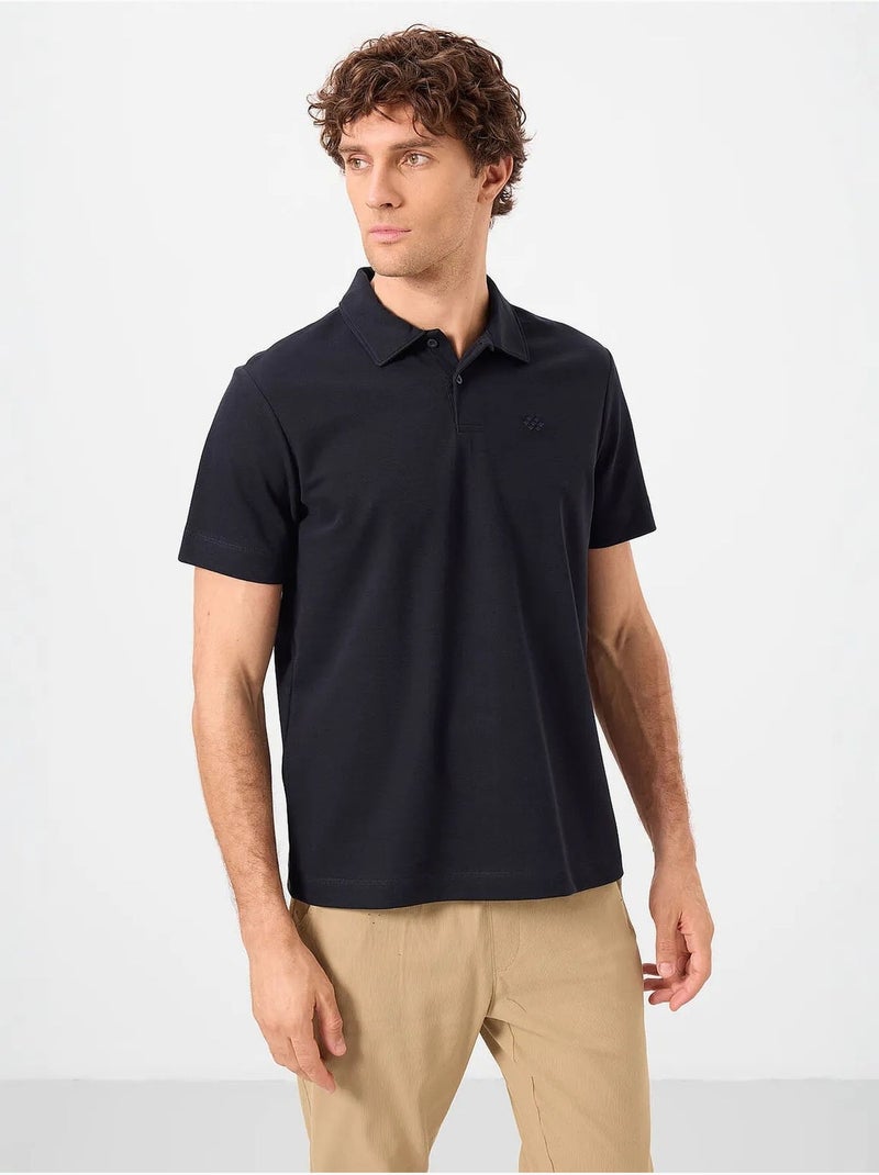 T-shirt polo homme en coton et élasthanne tommy Bleu marine - Kiabi