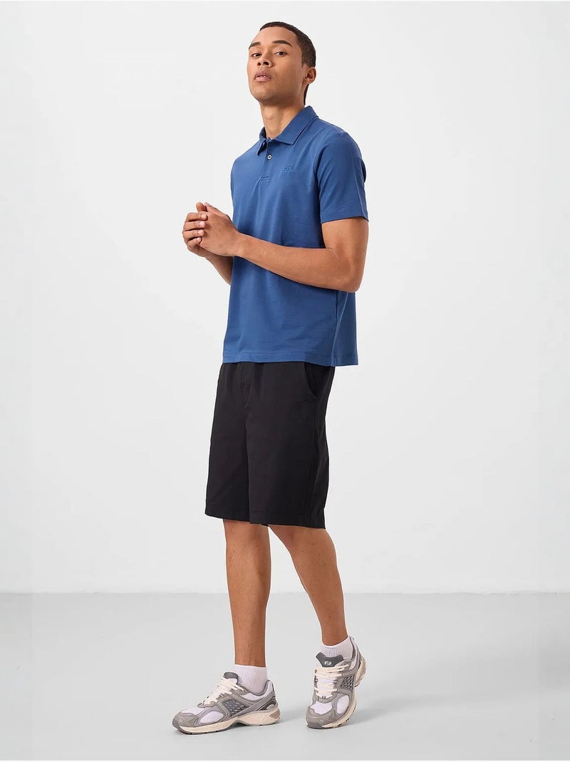 T-shirt polo homme en coton et élasthanne tommy Bleu saphir - Kiabi