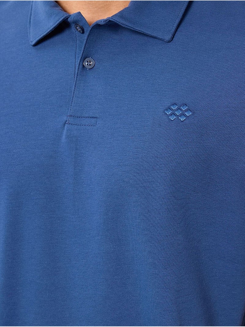 T-shirt polo homme en coton et élasthanne tommy Bleu saphir - Kiabi