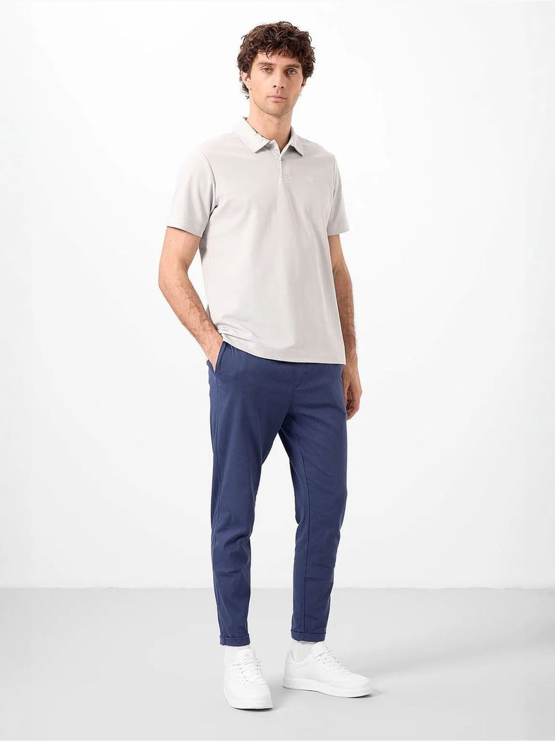 T-shirt polo homme en coton et élasthanne tommy Gris clair - Kiabi