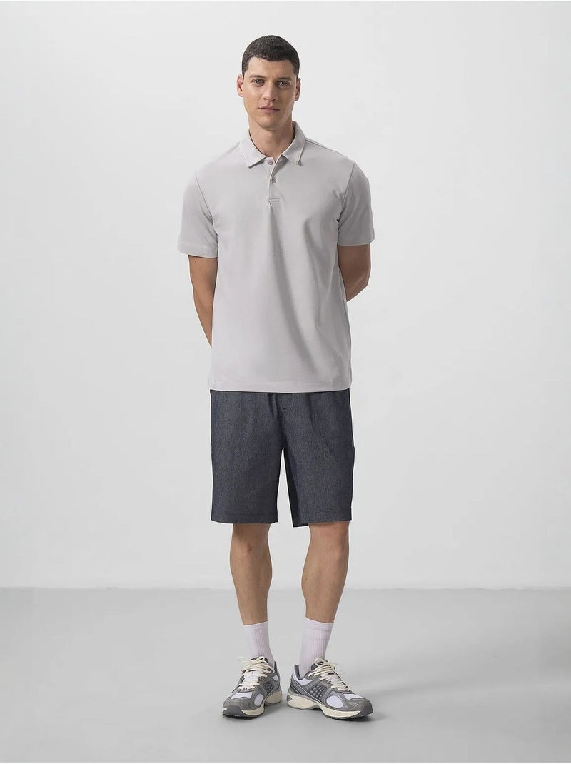 T-shirt polo homme en coton et élasthanne tommy Gris clair - Kiabi