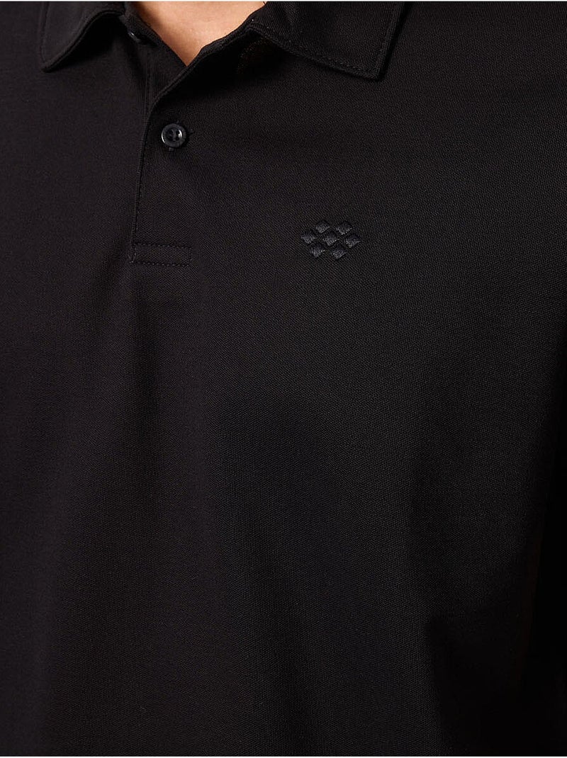 T-shirt polo homme en coton et élasthanne tommy Noir - Kiabi