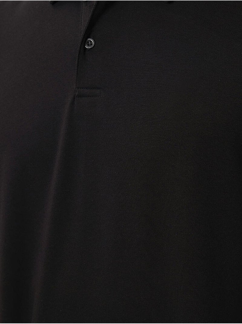 T-shirt polo homme en coton et élasthanne tommy Noir - Kiabi