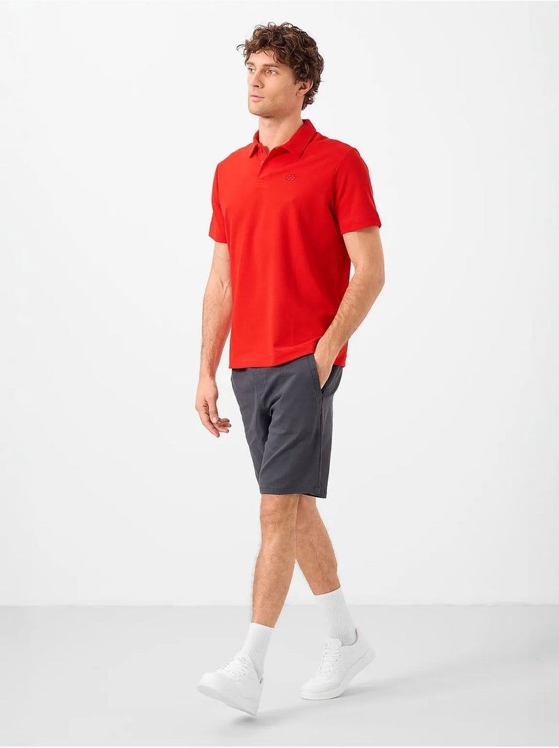 T-shirt polo homme en coton et élasthanne tommy Rouge - Kiabi