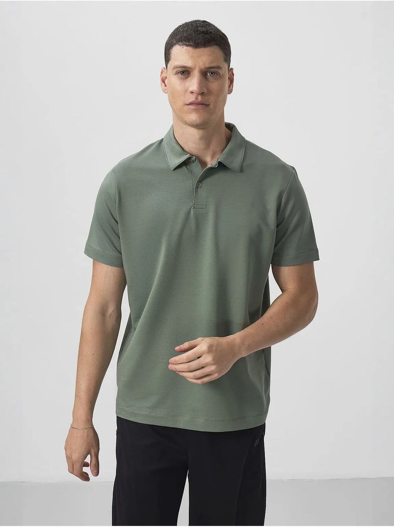 T-shirt polo homme en coton et élasthanne tommy Vert - Kiabi