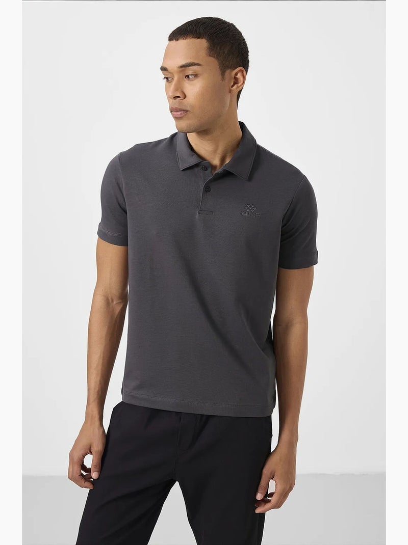 T-shirt polo homme en mélange de coton tommy Beige argile - Kiabi