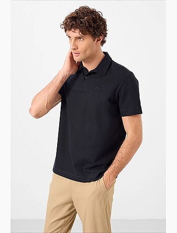 T-shirt polo homme en mélange de coton tommy