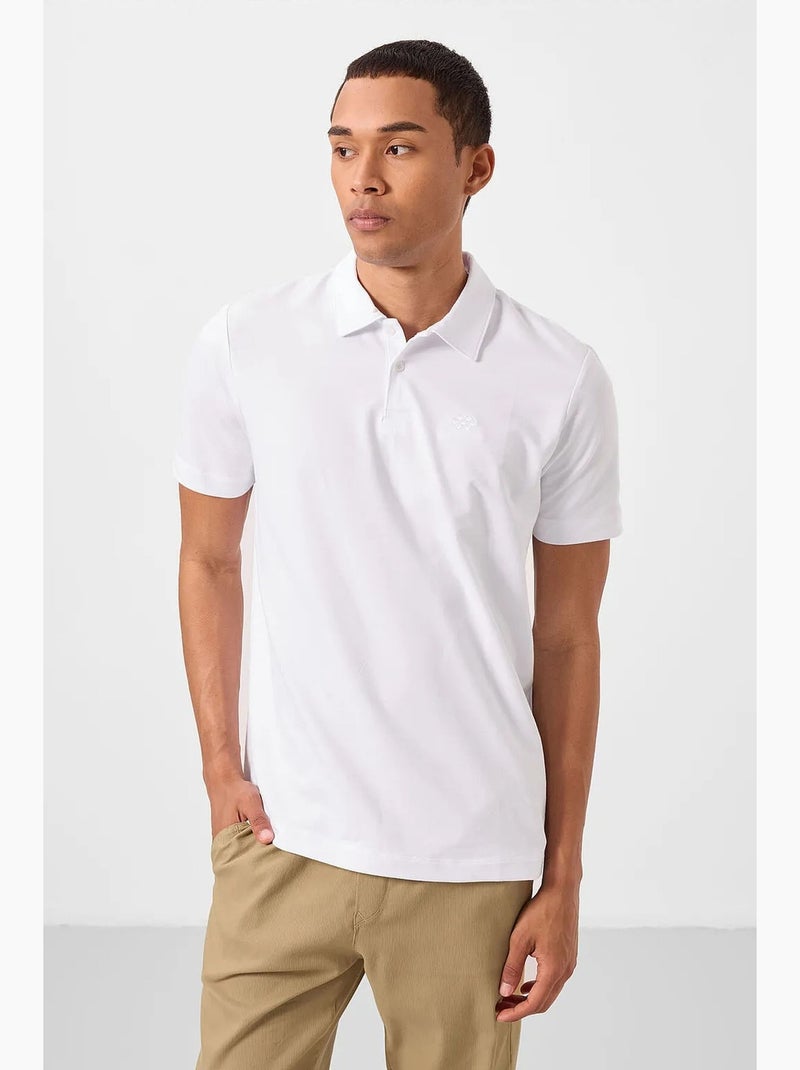 T-shirt polo homme en mélange de coton tommy Bleu pastel - Kiabi