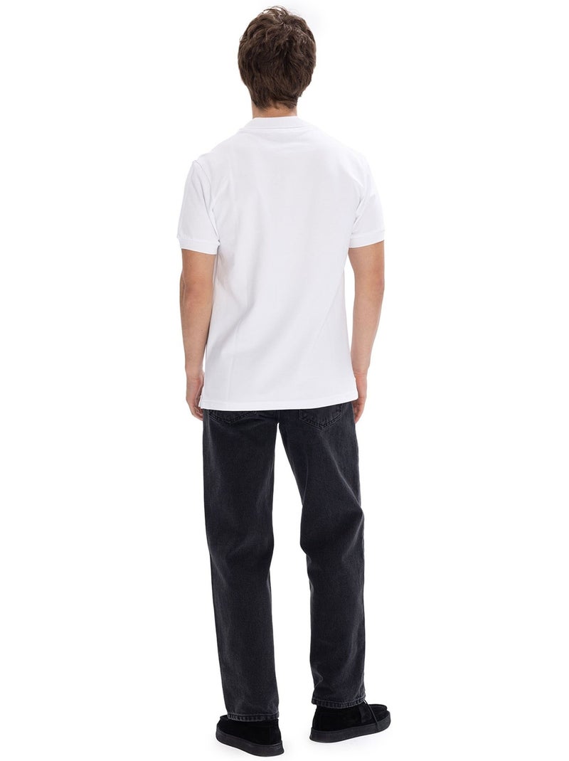 T-shirt polo homme uni giesto Blanc - Kiabi