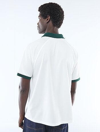 T-shirt polo imprimé à message