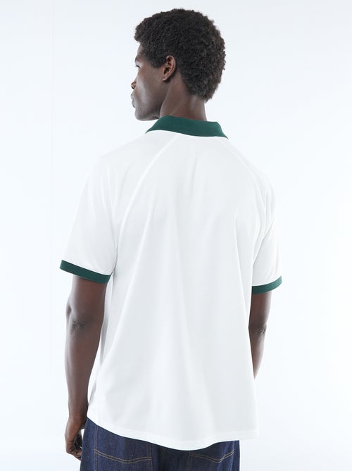 T-shirt polo imprimé à message - Kiabi